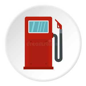 红色的汽油泵偶像圆