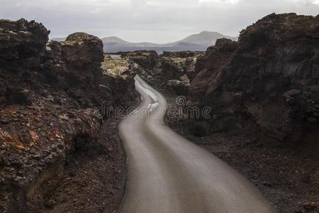 火山的月的风景关于蒂曼法亚国家的公园