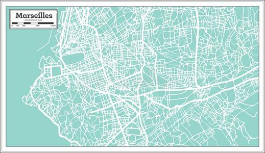 马赛法国城市地图采用制动火箭方式.Outl采用e地图.