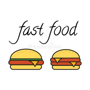 快的食物小吃和饮料平的矢量偶像.快的食物偶像.英文字母表的第19个字母