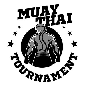 穆伊thaiairwaysinternational泰航国际矢量标识为拳击健身房或别的