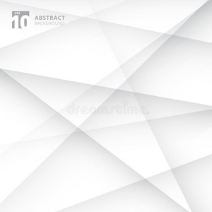 抽象的台词十字架几何学的白色的和灰色颜色背景.