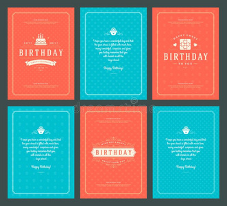 幸福的生日招呼卡印刷上的设计放置矢量illustrate举例说明
