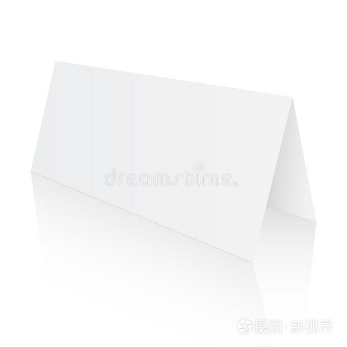 空白的纸表卡片和反映隔离的向白色的后座议员