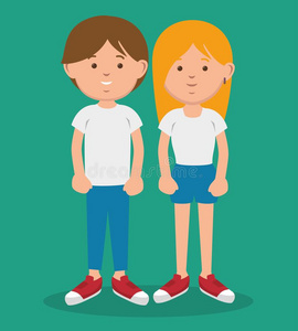 起立少年男女偶像.照片