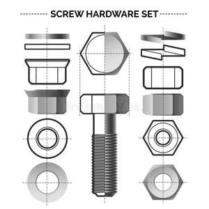 螺栓和螺母放置