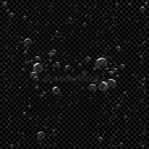 水泡上升水泡采用中心黑的透明的照片