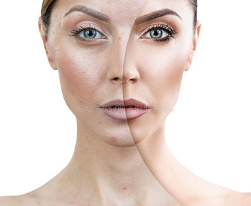 女人和问题皮.照片