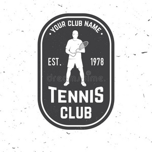 网球俱乐部.矢量说明.