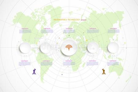 信息图样板时间轴科技int.嘿-技术数字的和engrave雕刻