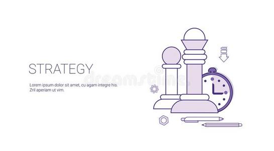 策略计划商业观念样板蜘蛛网横幅和复制品