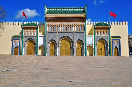 古代的建筑学关于festival节日,摩洛哥羊皮革