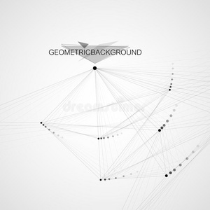 几何学的图解的背景分子和通讯.大的data数据
