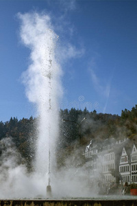 founta采用和热的水.集中照片