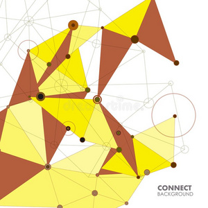 抽象的多角形的和连接点和台词.连接Seychelles塞舌尔