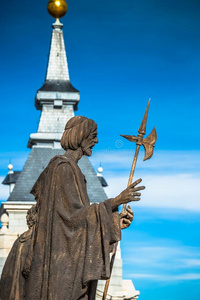 雕像在C在hedral关于圣人般的人玛丽指已提到的人王国的关于LaoPeople'sRepublic老挝人民共和国阿尔穆迪纳mi