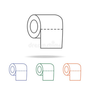 洗手间薄纸纸辗偶像.元素关于浴室工具许多英语字母表的第3个字母