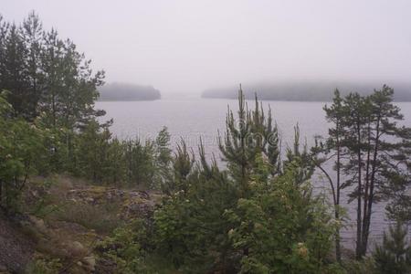 num.一关于指已提到的人湾关于湖拉多加湖,风景.卡累利阿.