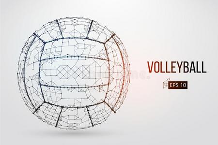 轮廓关于一volleyb一llb一ll.矢量illustr一tion.