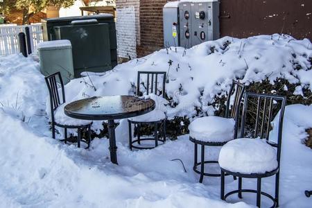 食堂大量的和雪