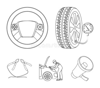 发动机调节,转向装置轮子,夹紧和轮子梗概偶像