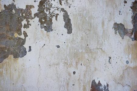 有裂缝的和剥皮颜料老的墙背景.典型的蹩脚货