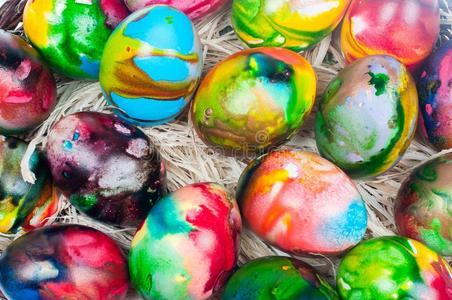 富有色彩的复活节卵