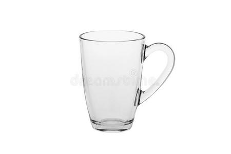 空的玻璃为水,果汁,卡普契诺咖啡或奶隔离的向whiteiron白铁
