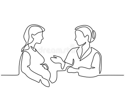 怀孕的女人拜访医生照片