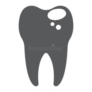 恶心的牙纵的沟纹偶像,口腔病学和牙齿的