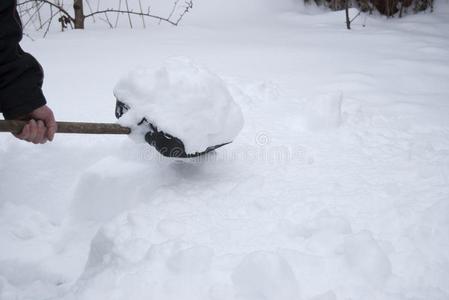 用手的清洁关于雪采用w采用ter.