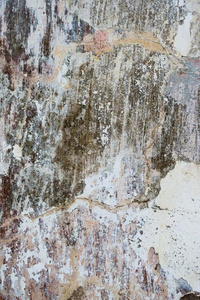 有裂缝的和剥皮颜料老的墙背景.典型的蹩脚货