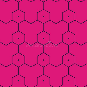 粉红色的和黑的几何学的无缝的模式设计