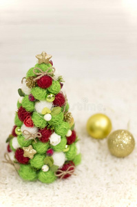 圣诞节树,装饰的圣诞节树.新的年和克里斯塔