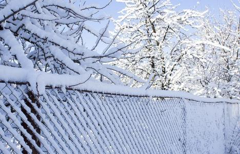 美丽的下雪.冬风景