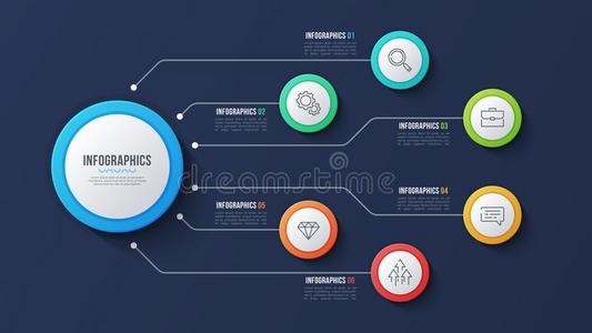 矢量6选择信息图设计,结构图表,今天