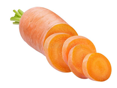胡萝卜片隔离图片