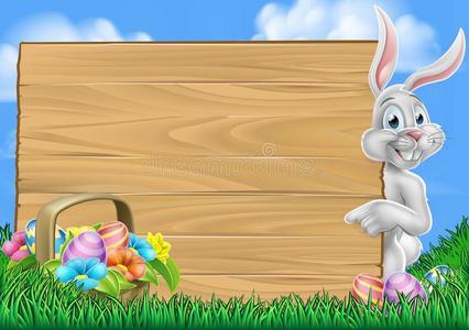 复活节鸡蛋打猎兔子兔子背景