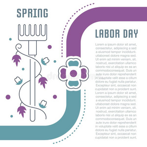 网站横幅和L和ing页关于劳动一天.