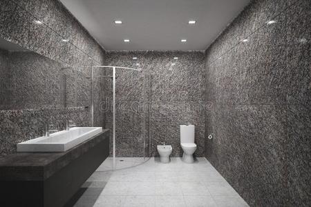 现代的具体的浴室