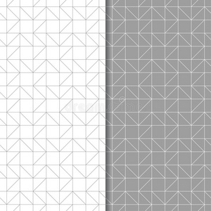 多角形的灰色和白色的几何学的无缝的榜样