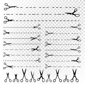 放置有点的锋利的线条s.黑的剪傻子照片