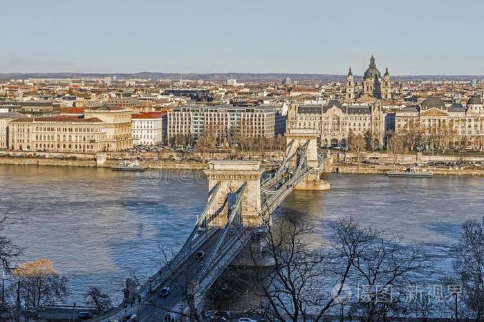 城市风光照片和河采用布达佩斯