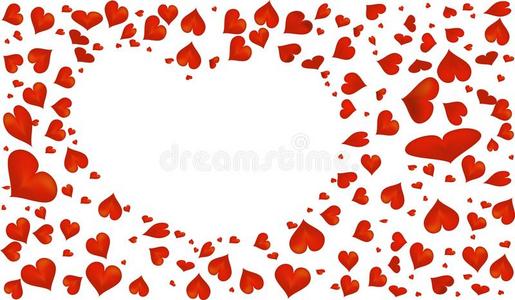 抽象的红色的心象征为情人`英文字母表的第19个字母一天.