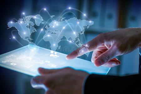 通讯网络全球的通讯和网络化照片