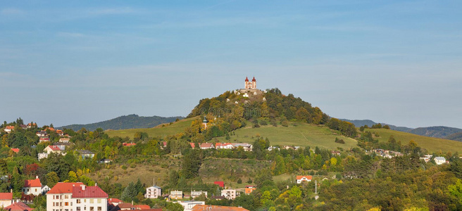 班斯卡斯蒂夫尼卡城镇的风景采用斯洛伐克.
