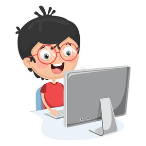 关于计算机的男孩梦想图片