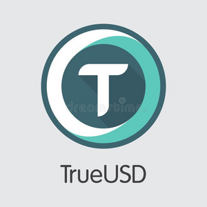 Trueusd关于暗号的货币-矢量偶像.