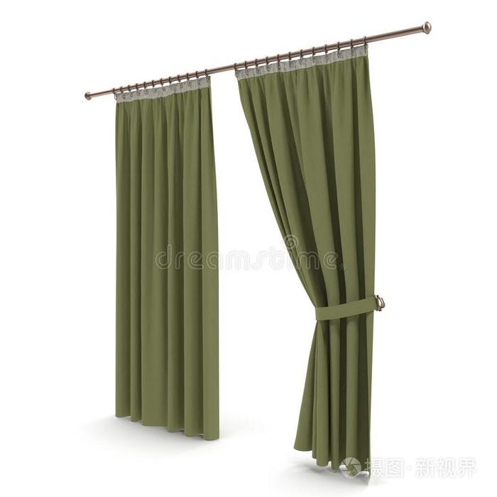 现代的窗帘 隔离的向白色的 3英语字母表中的第四个字母illustrati向插画 正版商用图片2tqvuh 摄图新视界