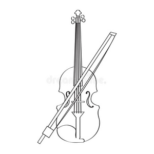 隔离的小提琴偶像.音乐的仪器